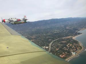 Riding in the C-47  in formation with Nanching Warbirds over Santa Barbara for Veteran's Day